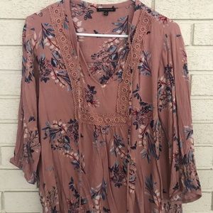 Floral peasant blouse